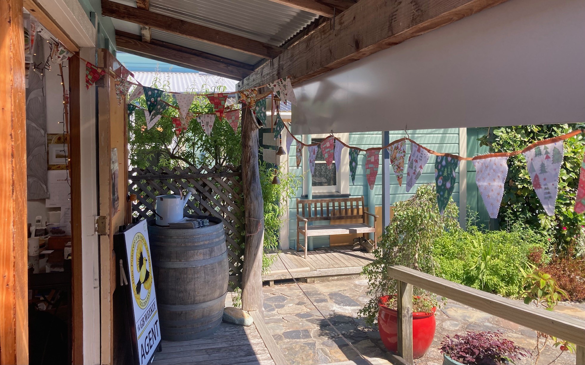 bunting at shop